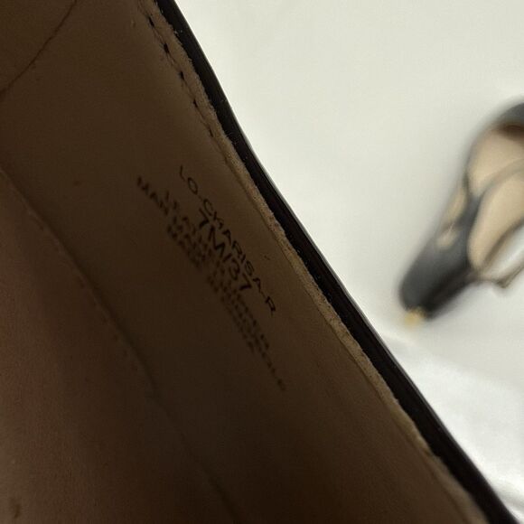 Louise et Cie Black Patent Leather Ballet Flats Ankle Strap Size 7M Classic - Picture 10 of 10